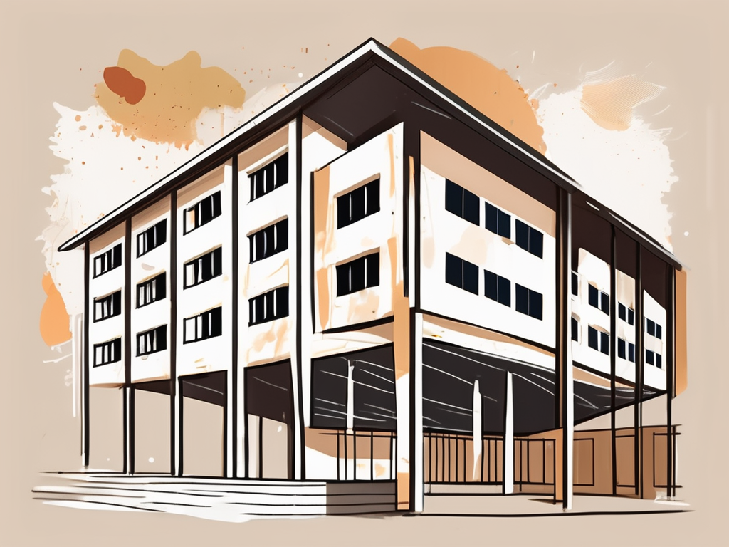An international school building in bahrain with a calendar showing different seasons in the background
