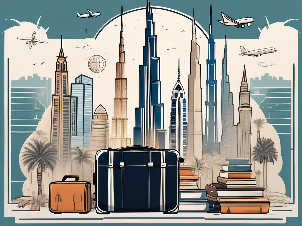 A diverse collection of landmarks in dubai