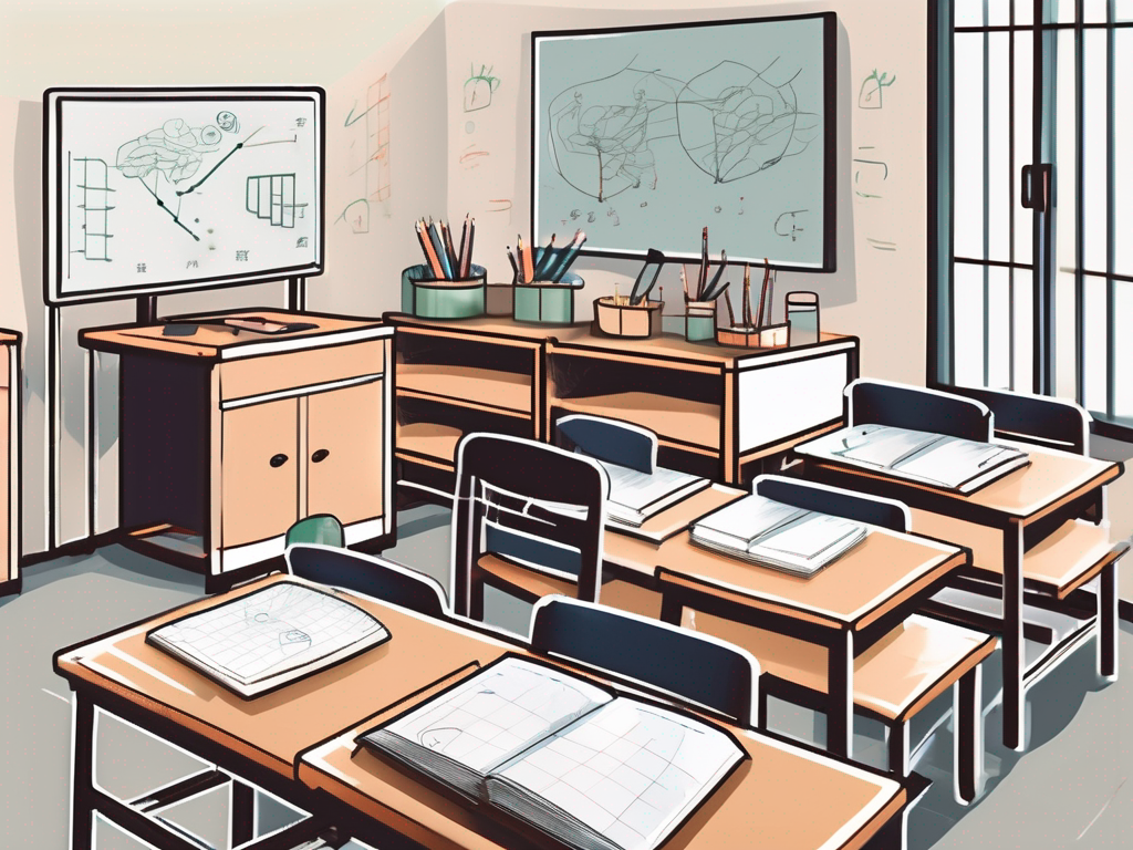 A classroom setting in china with various educational tools and resources designed for special needs education