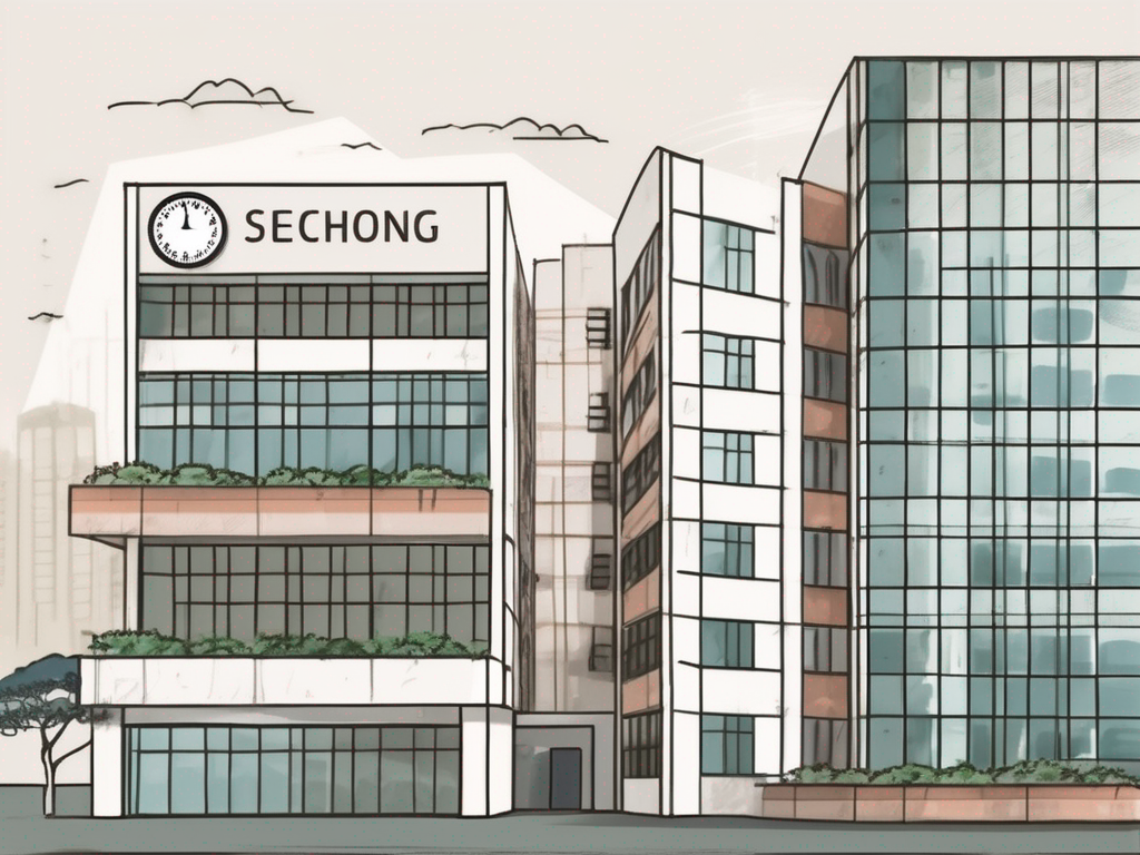 A few international school buildings in hong kong with a calendar and a clock