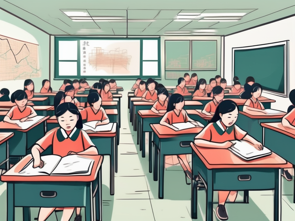 A classroom setting in china