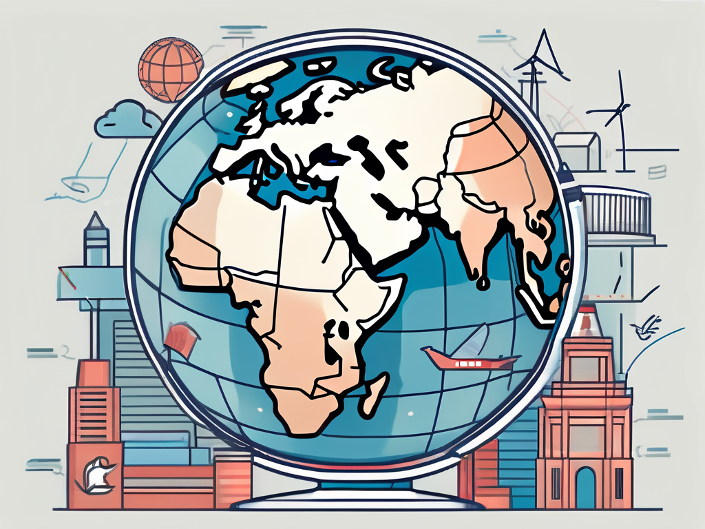A globe with singapore highlighted