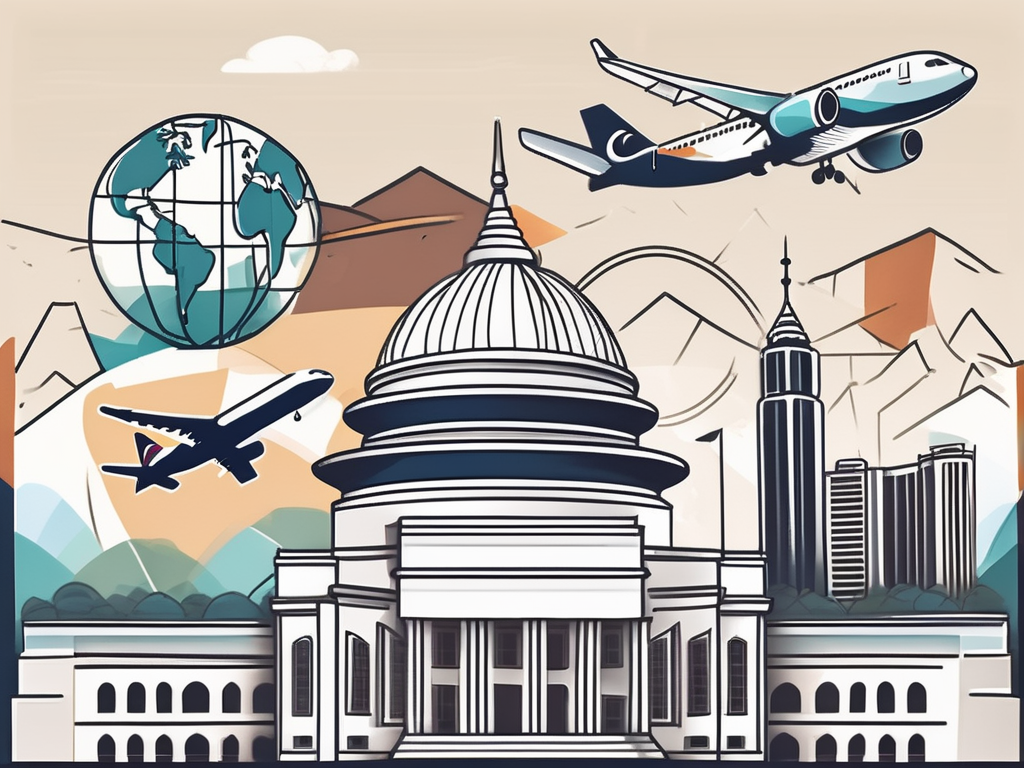 Various iconic malaysian landmarks