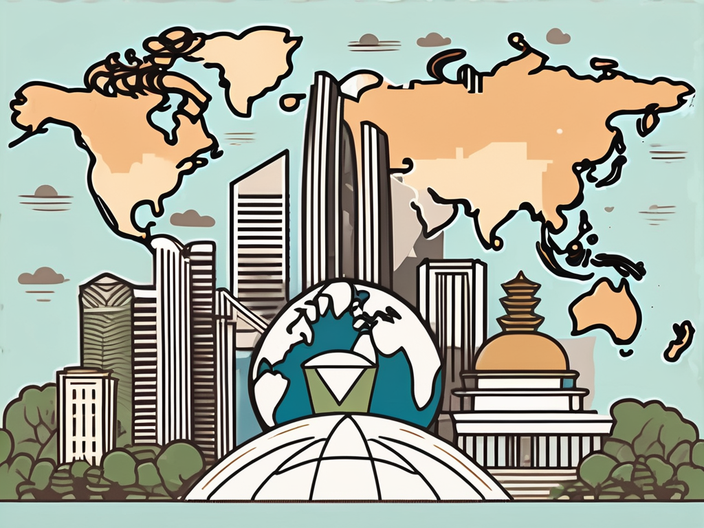 Various iconic landmarks from singapore