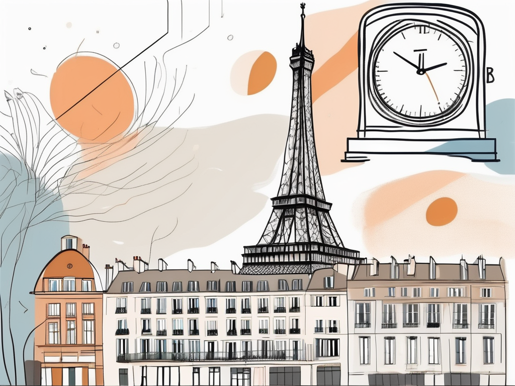 A few international schools in paris with a calendar and a clock