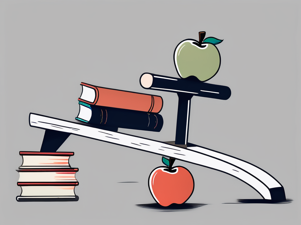 A teeter-totter on a school playground