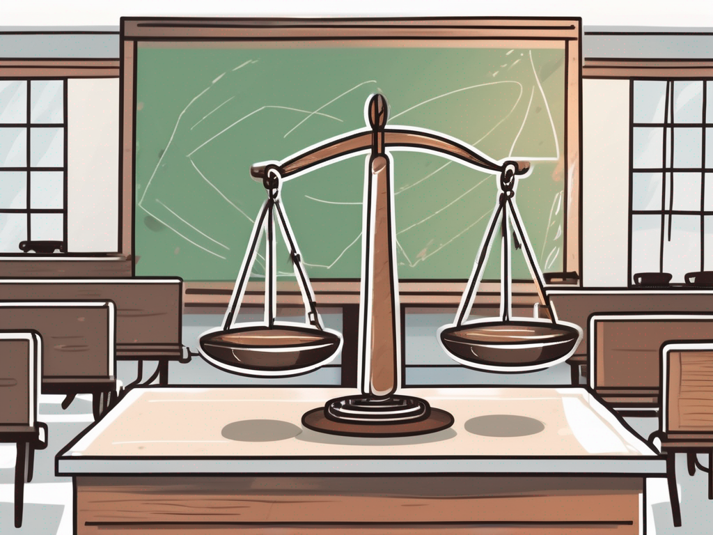 A classroom setting with malaysian cultural elements in the background