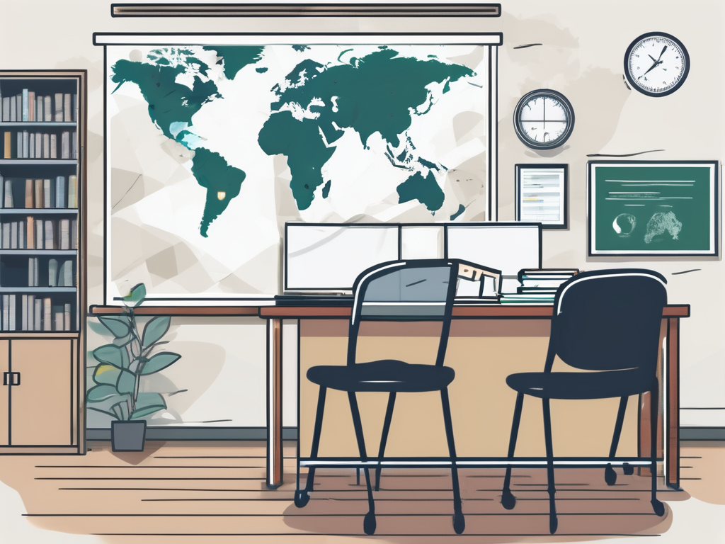 A singaporean classroom setting with an international qualified teacher status (iqts) certificate on the wall