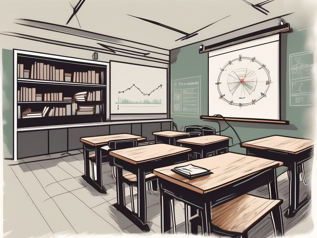 A classroom setting in hong kong with various educational tools like a blackboard