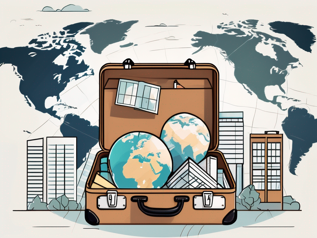 A suitcase filled with various teaching materials