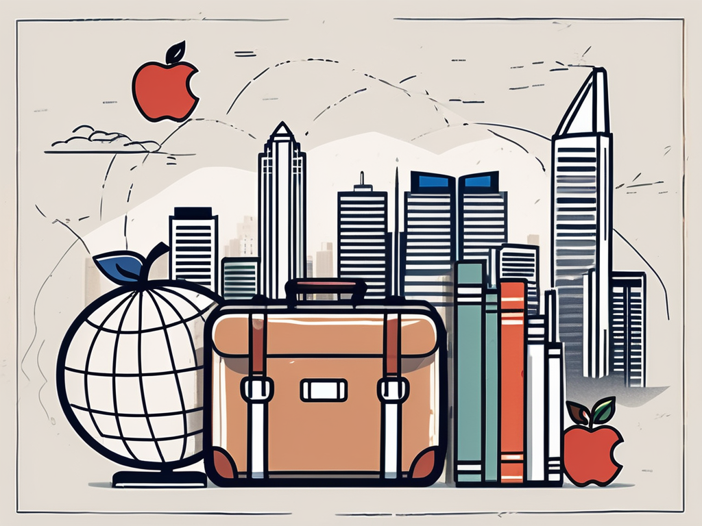 An iconic singapore skyline with international school buildings