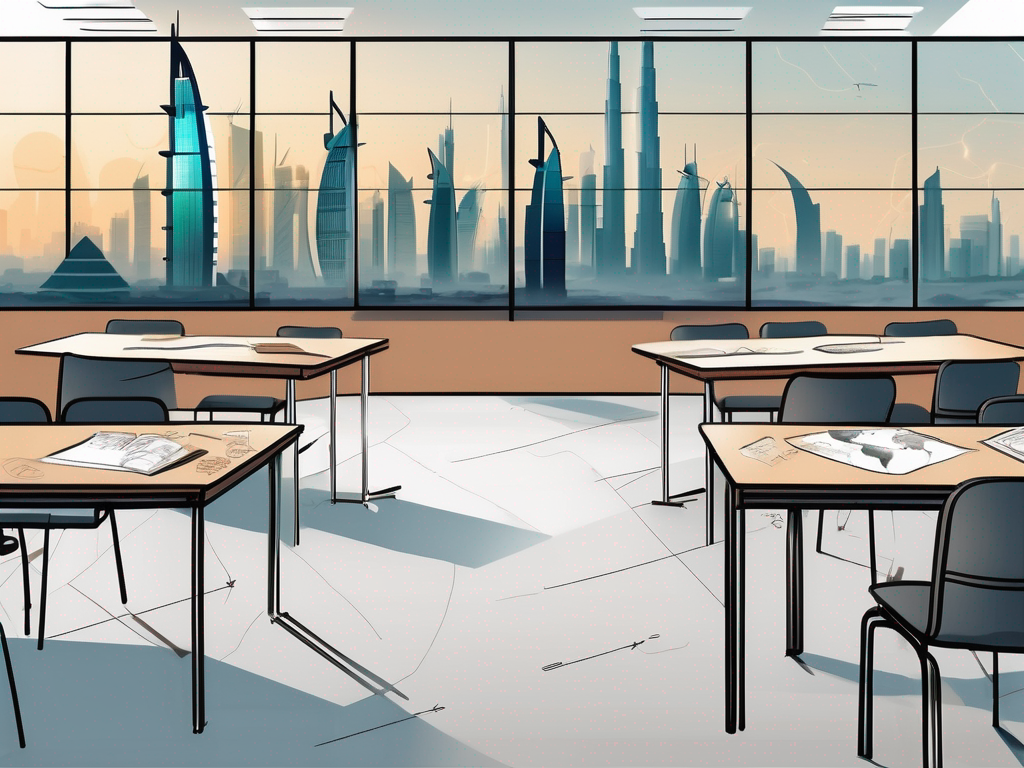 A classroom setting with an iqts (interactive quality teaching strategies) board in the foreground
