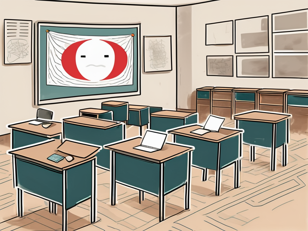 A classroom setting with diverse cultural symbols