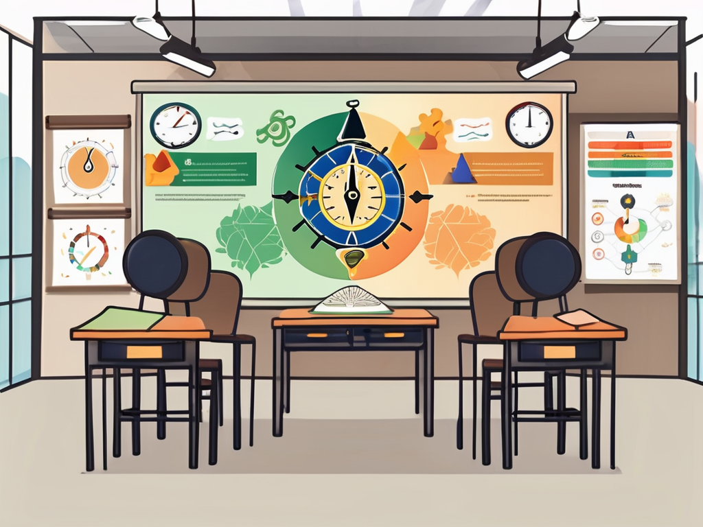 A classroom setting in thailand with an iqts (interactive quality teaching strategy) board at the front
