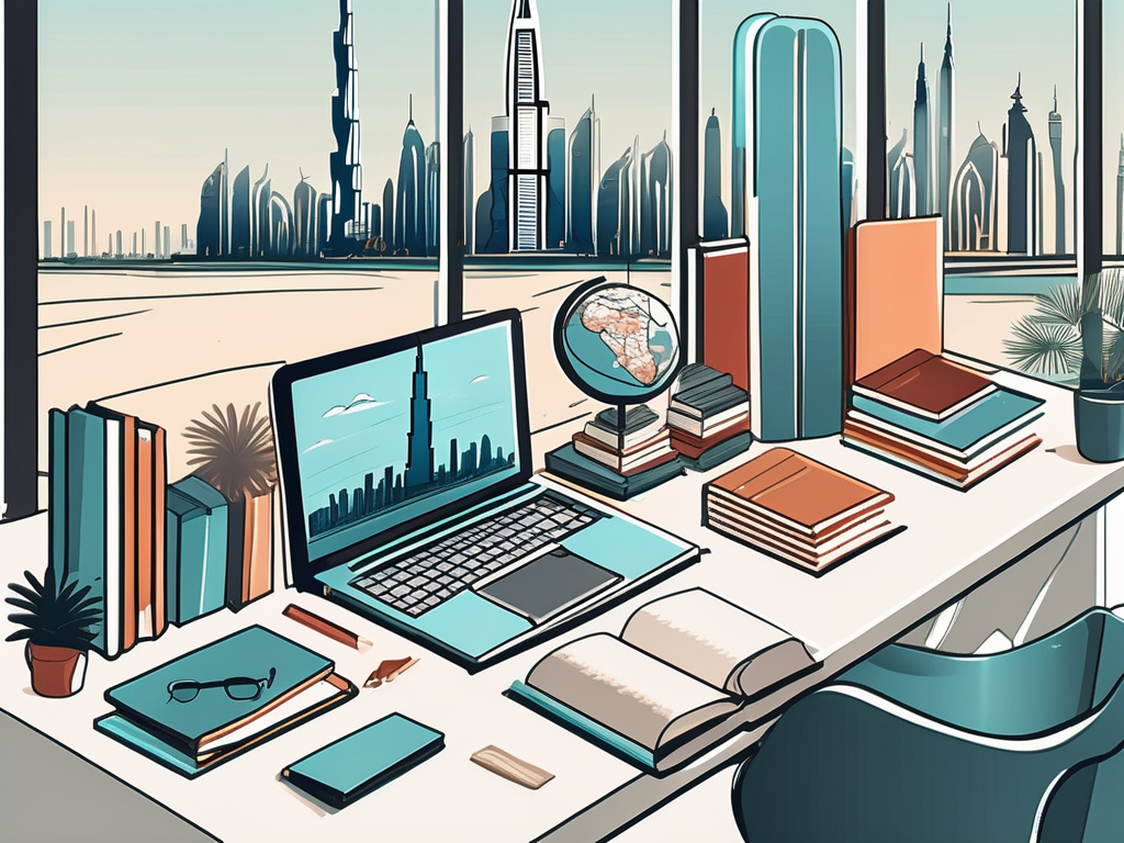 A diverse array of educational tools such as books