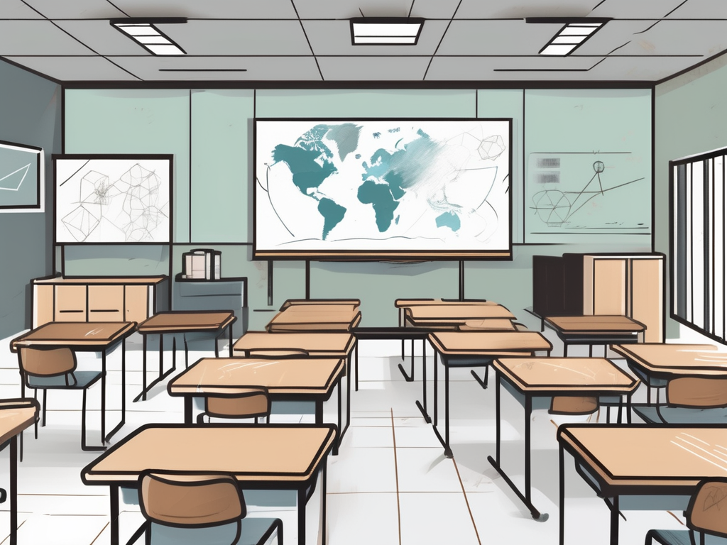 A classroom setting featuring elements from both dubai and the philippines