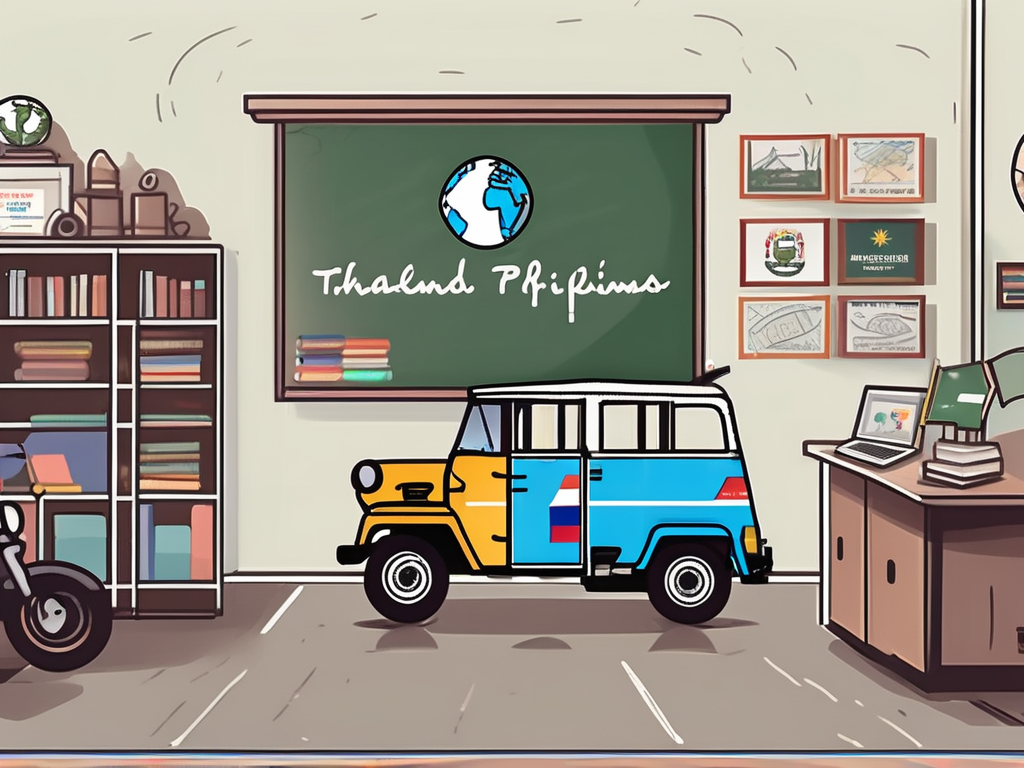 A classroom setting with an iqts (international quality teaching standards) banner hanging on the wall