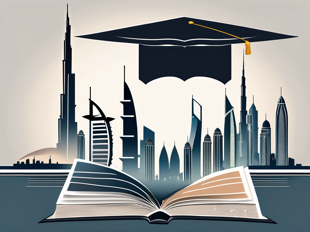 A graduation cap placed on top of a book