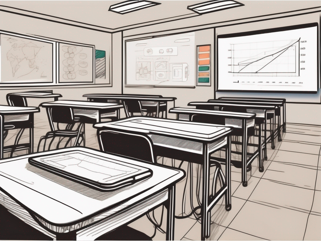 A thai classroom equipped with advanced technology devices like tablets