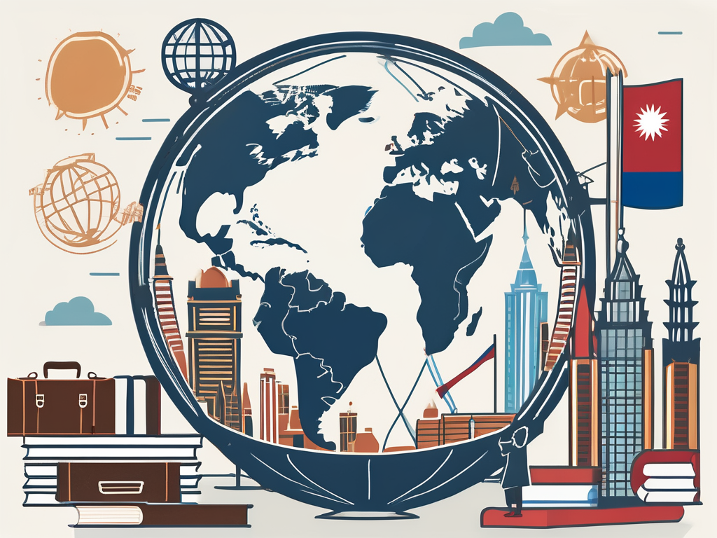 A globe with malaysia highlighted