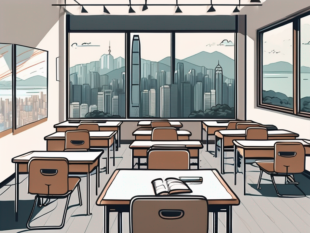 A classroom setting with an international school ambiance in hong kong