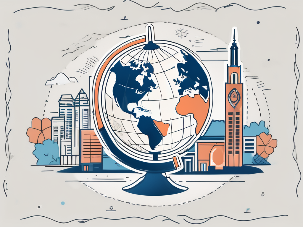 A globe with malaysia highlighted