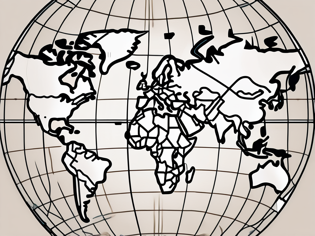 A globe focused on malaysia