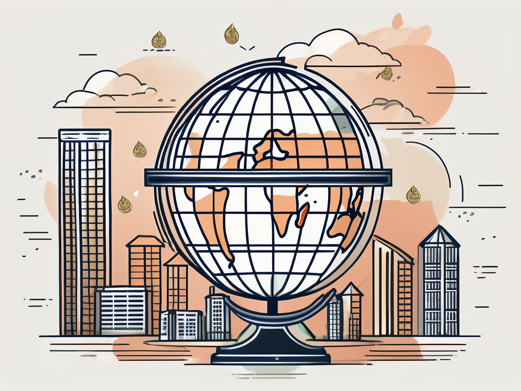 A globe highlighting the country of hong kong