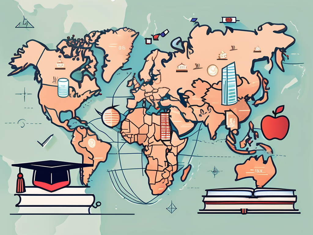 A stylized map featuring malaysia highlighted