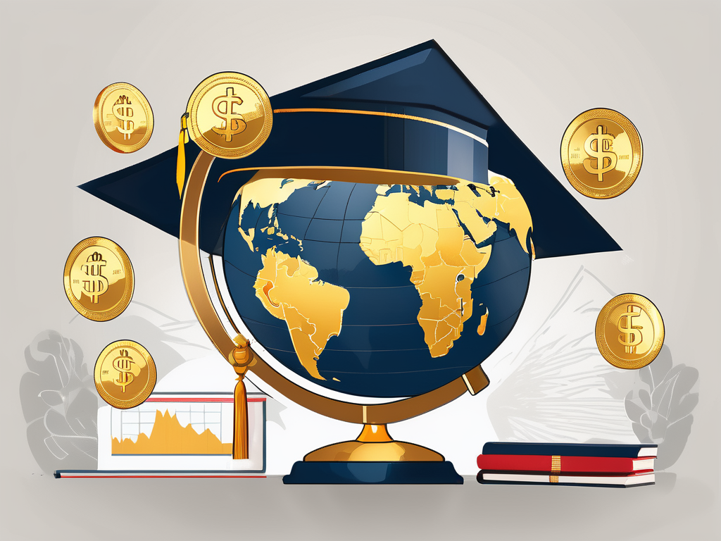 A globe focused on asia