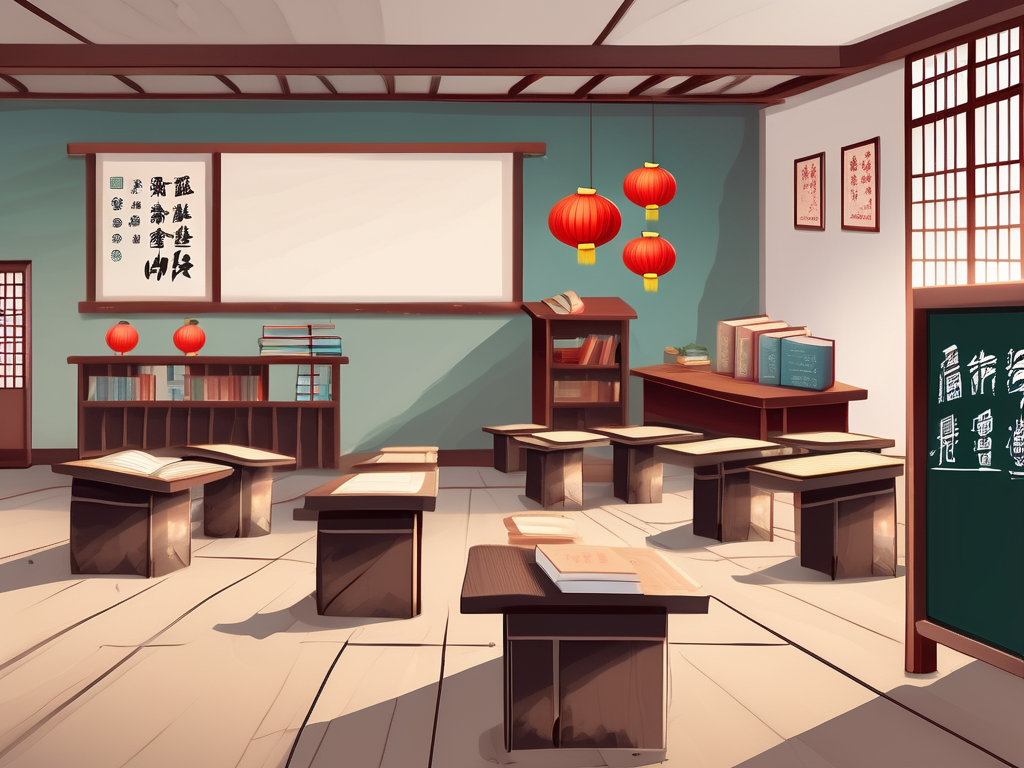 A classroom setting in china