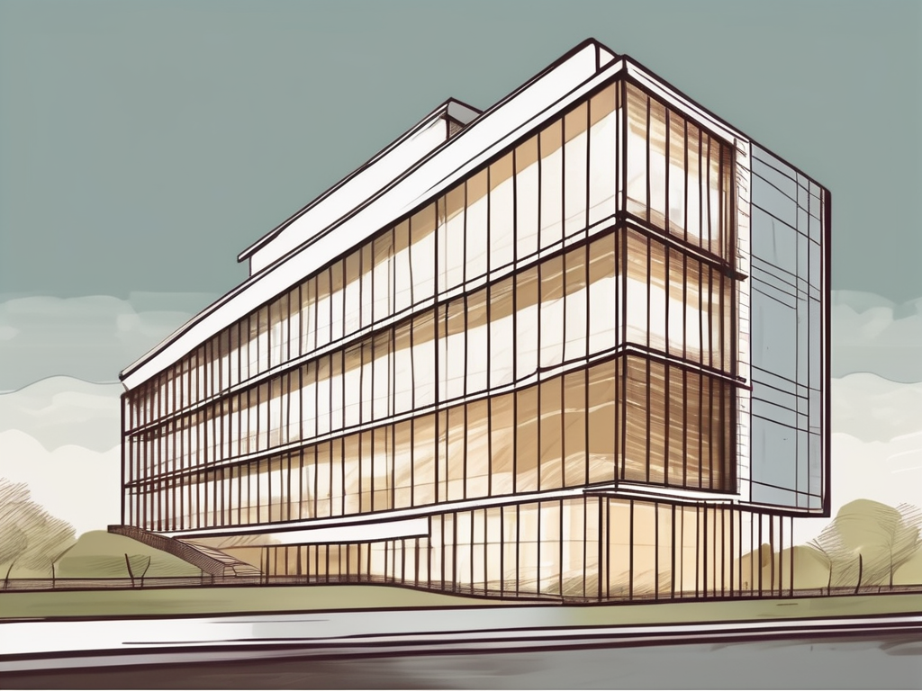 An international school building in malaysia with a symbolic timeline or hourglass indicating the passage of years