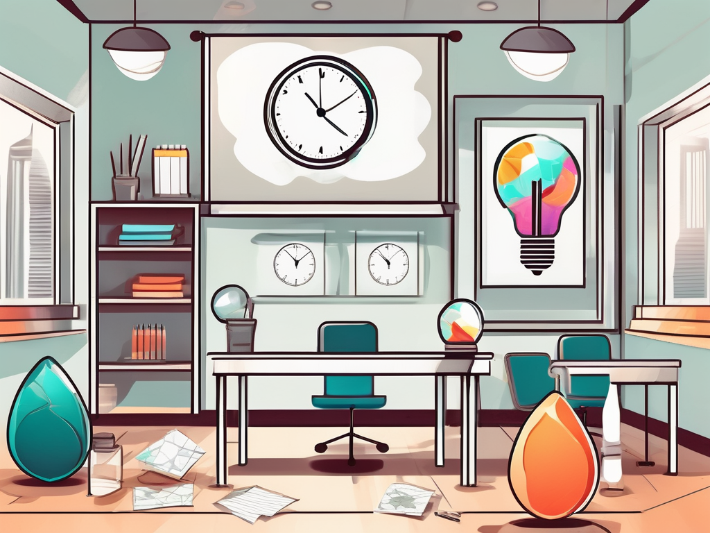 A vibrant classroom setting in dubai with interactive educational tools and elements that symbolize engagement