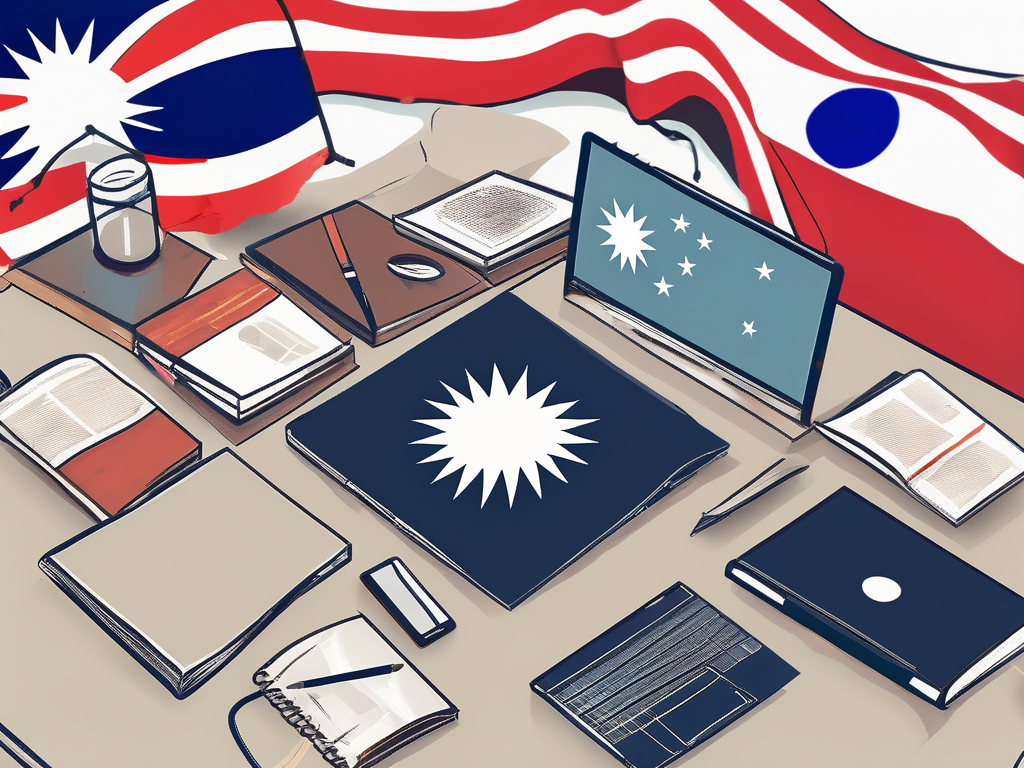 A diverse collection of educational tools and resources such as books