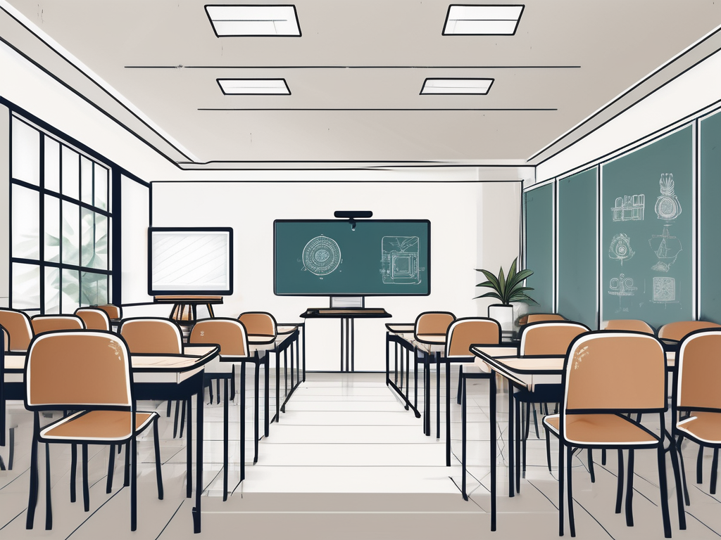 A modern classroom setting in thailand