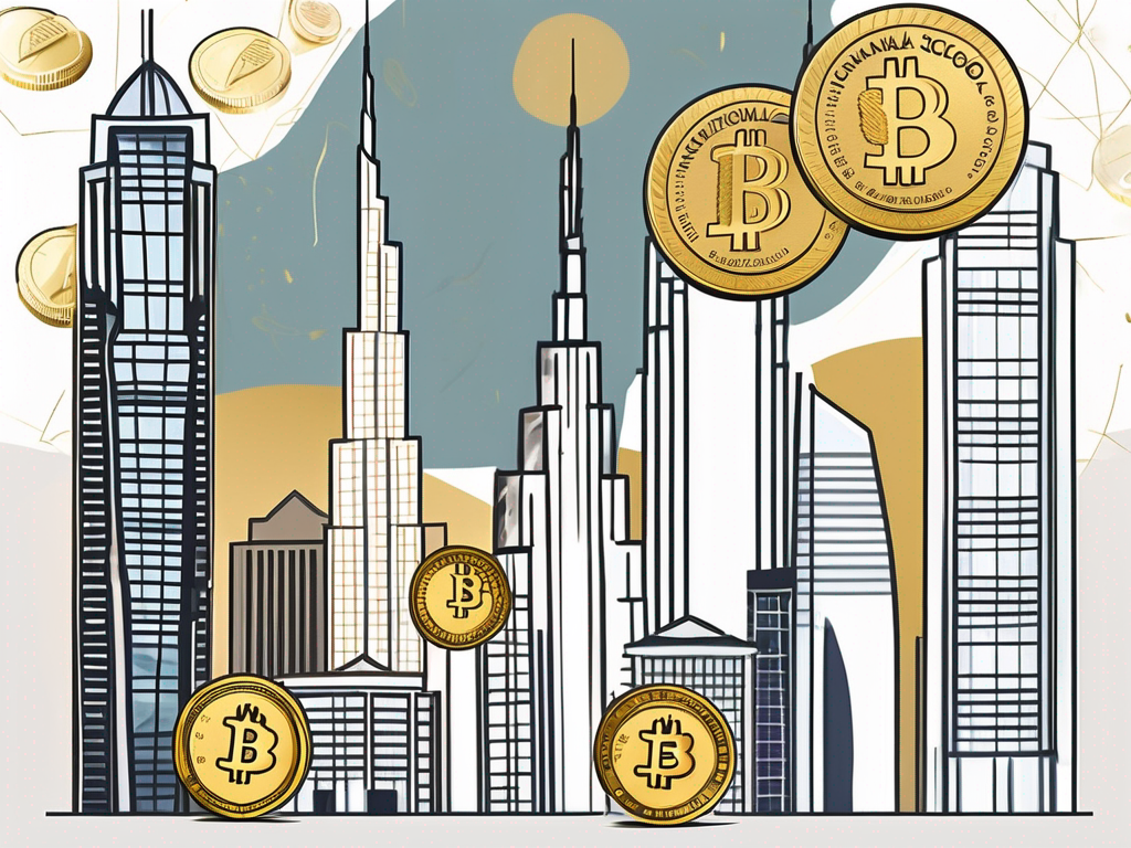 Various international school buildings in dubai with a backdrop of the city's iconic skyline