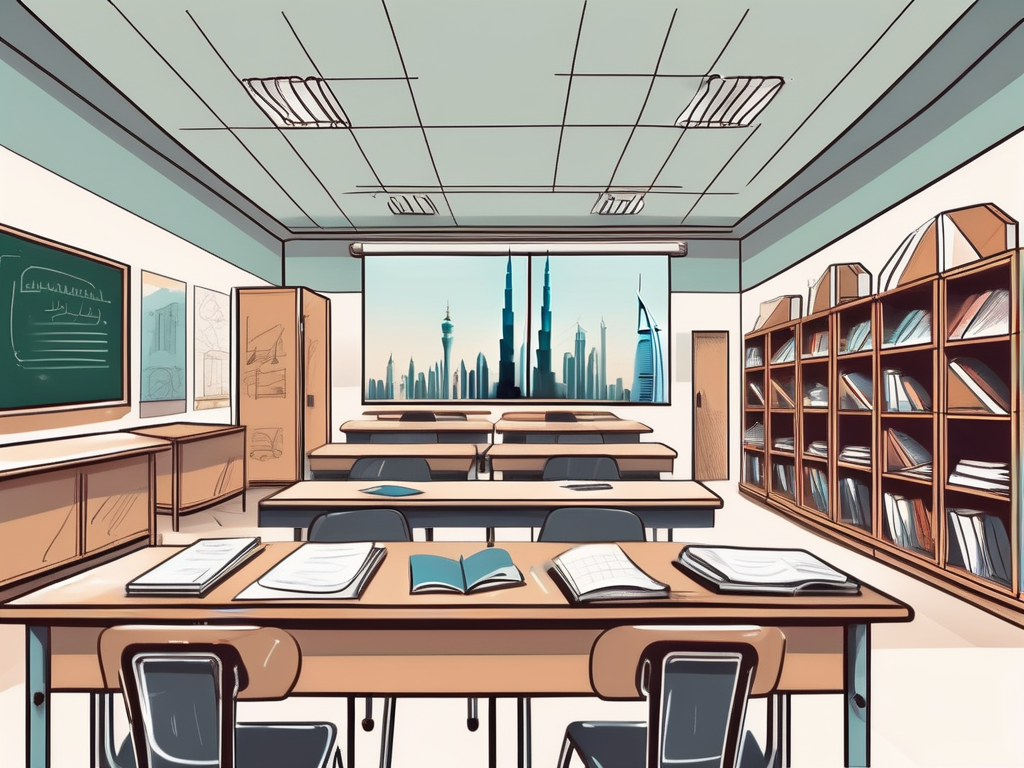 A well-organized classroom setting in dubai