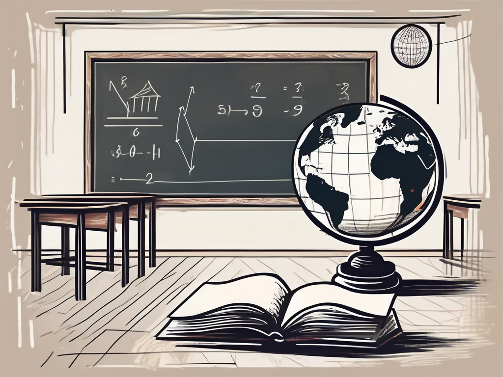 A classroom setting with traditional thai elements