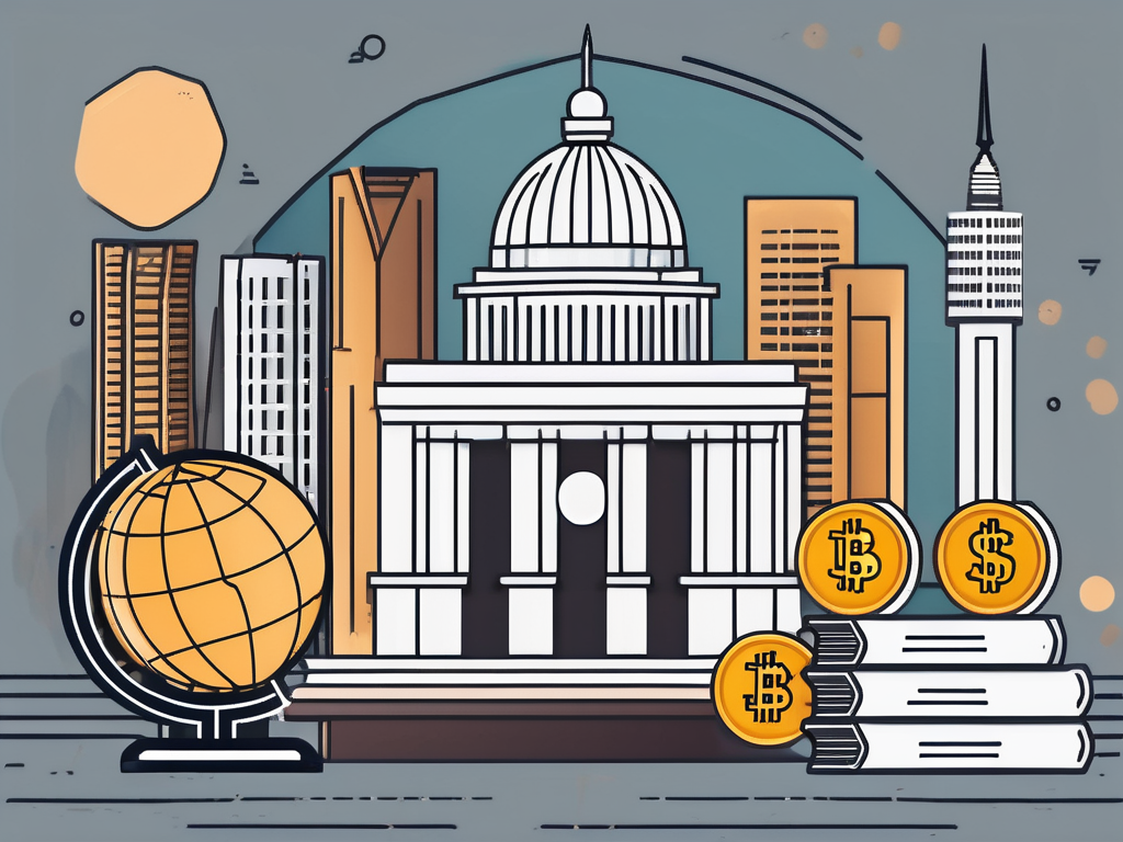 A classroom setting with diverse educational tools and symbols