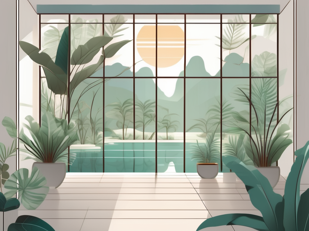 A tranquil thai school environment