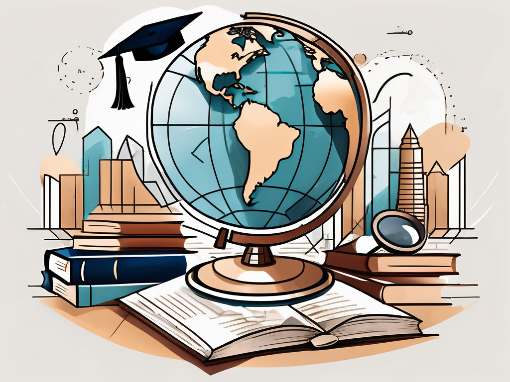A globe focused on egypt