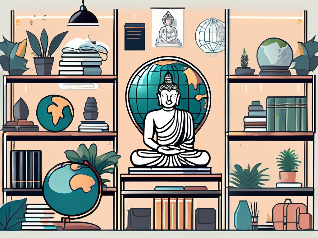 A classroom setting in thailand with various teaching resources such as books