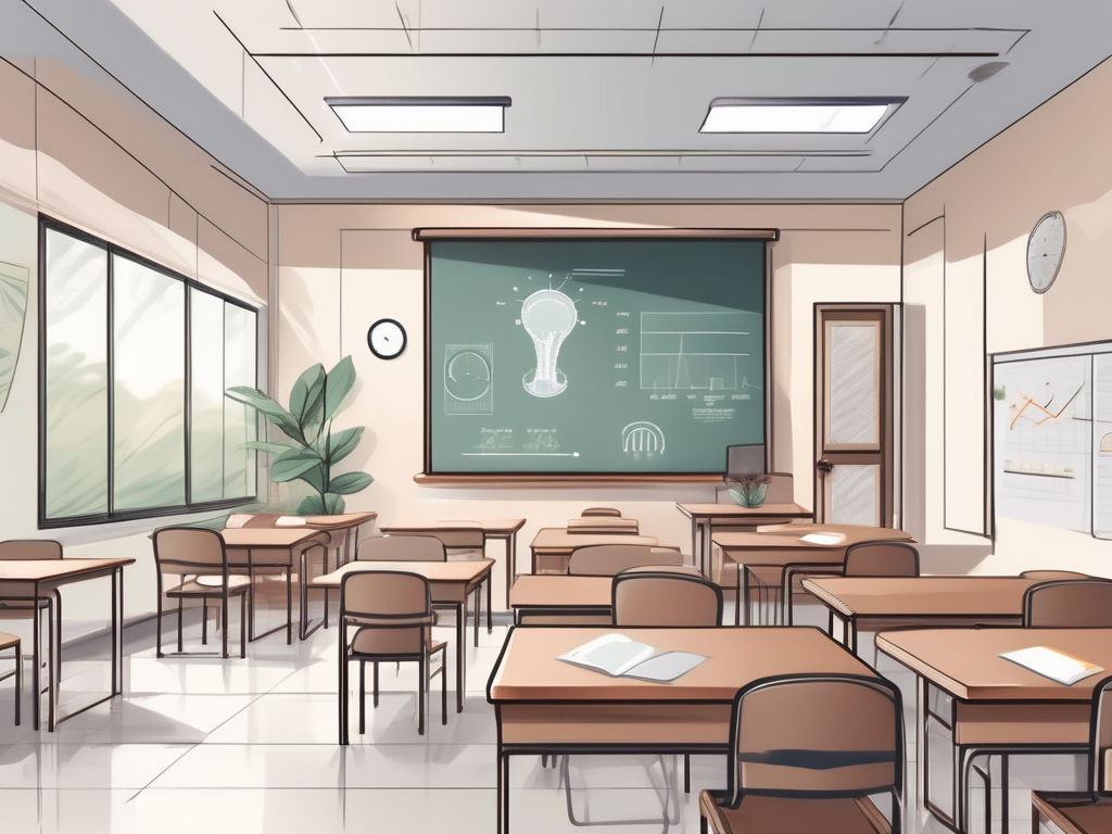 A classroom setting in thailand with visible management tools like a digital clock