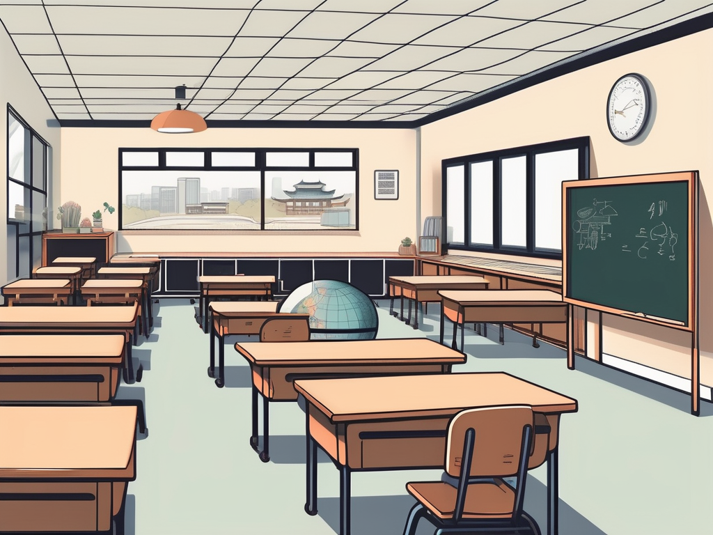 A classroom setting in an international school in seoul