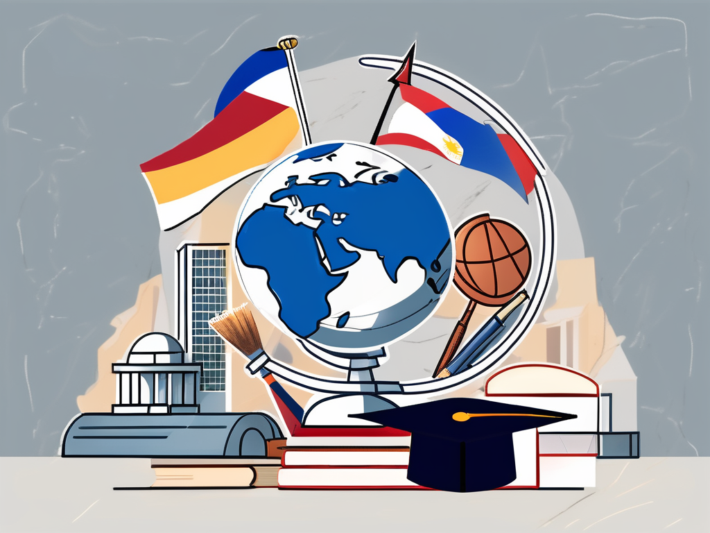 A diverse set of educational tools like a globe