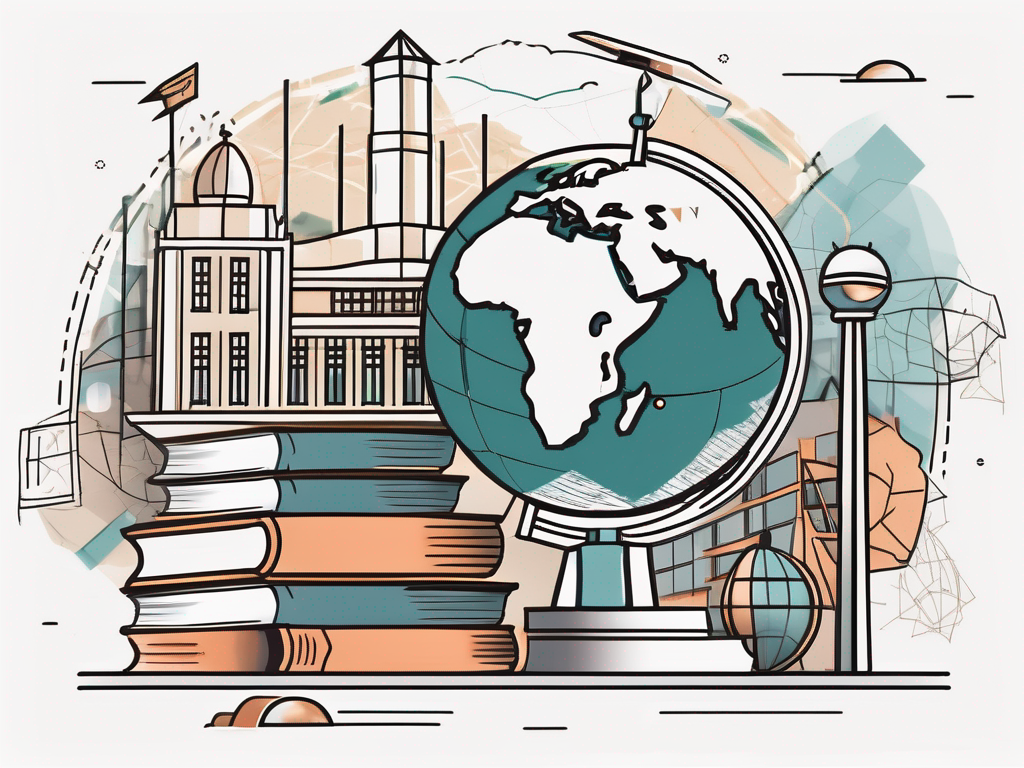 A globe focused on brunei