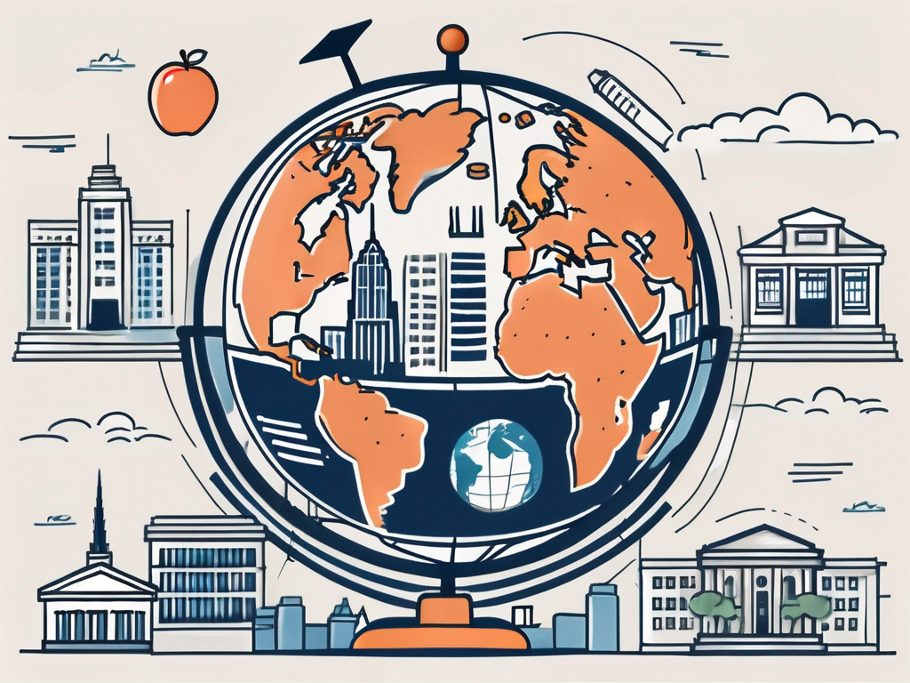 A globe with new york city highlighted