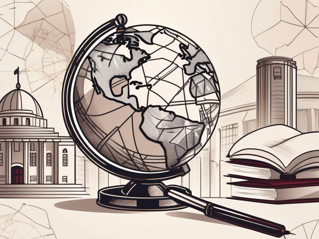 A globe focused on qatar