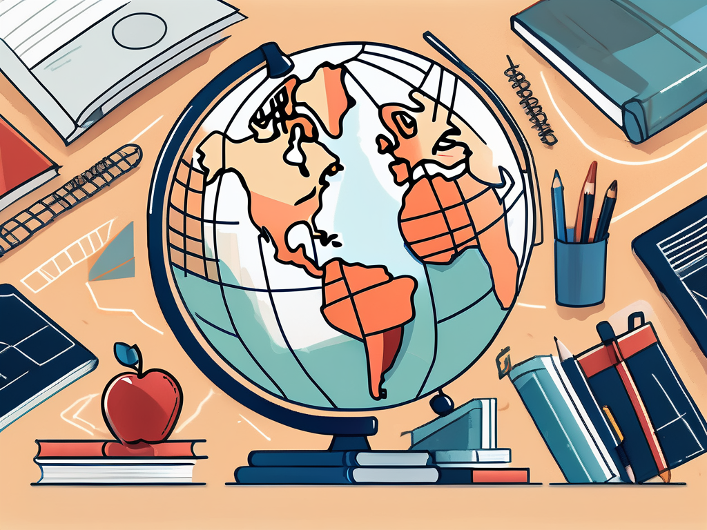 A globe focused on turkey