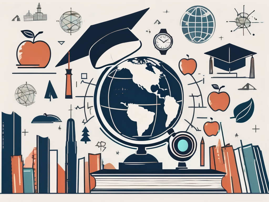 A globe with a magnifying glass focusing on berlin